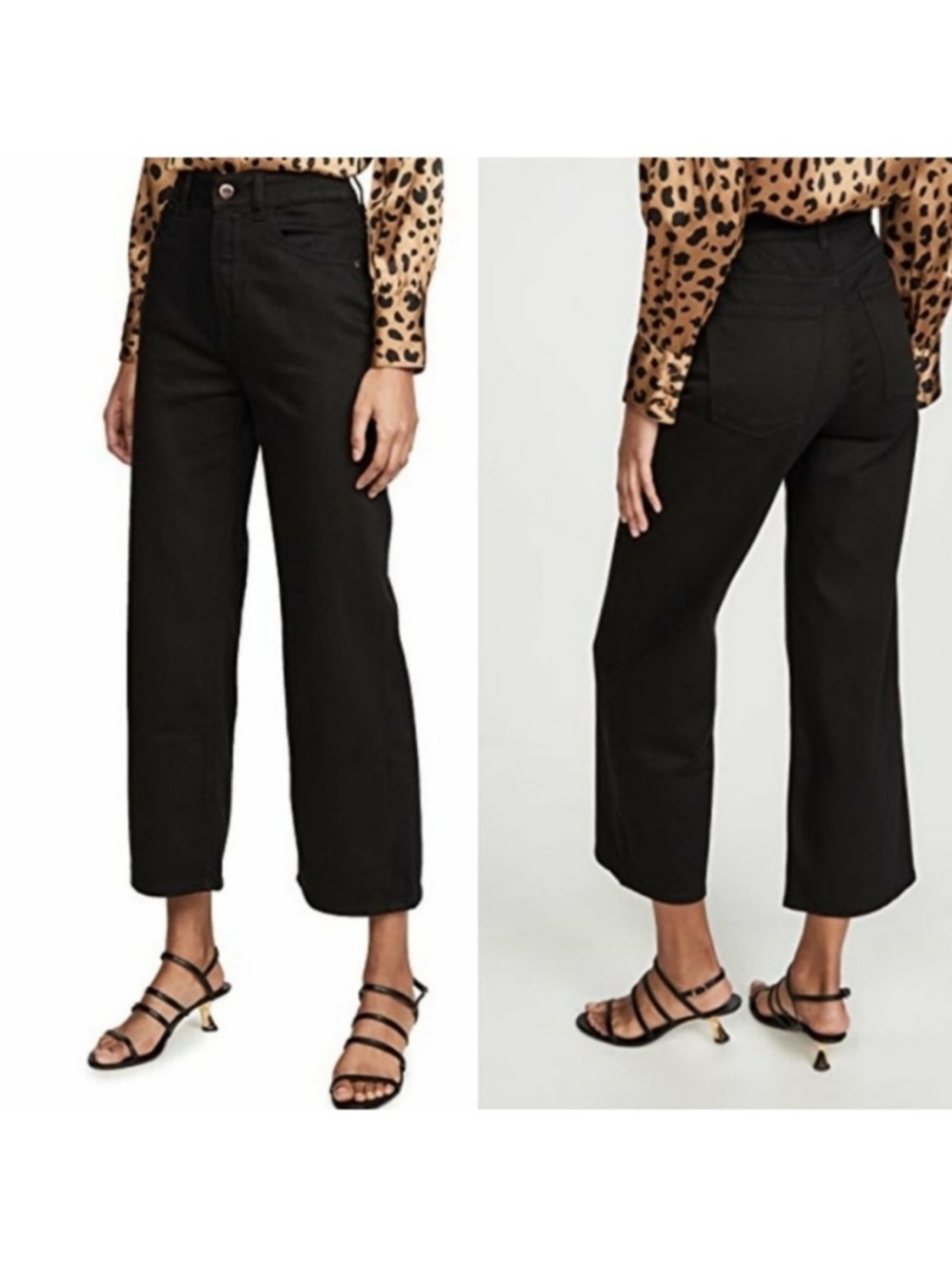 DL1961 | Marianna Hewitt Hepburn High Rise Wide Leg Black Jeans